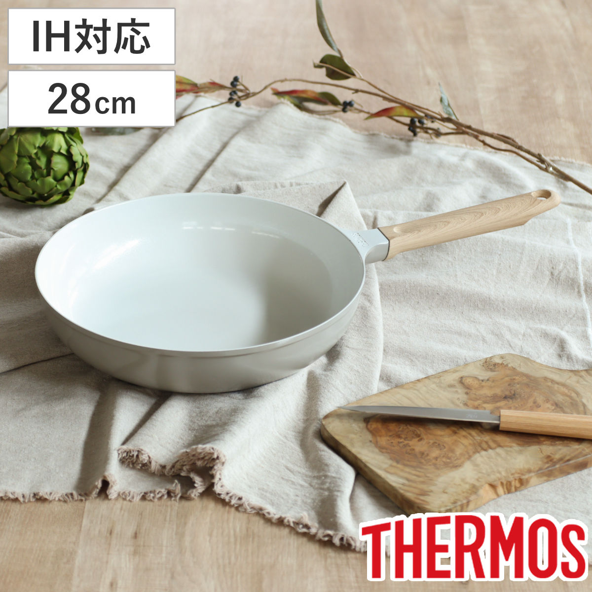 THERMOS（サーモス） フライパン 28cm IH対応 セラプロテクト