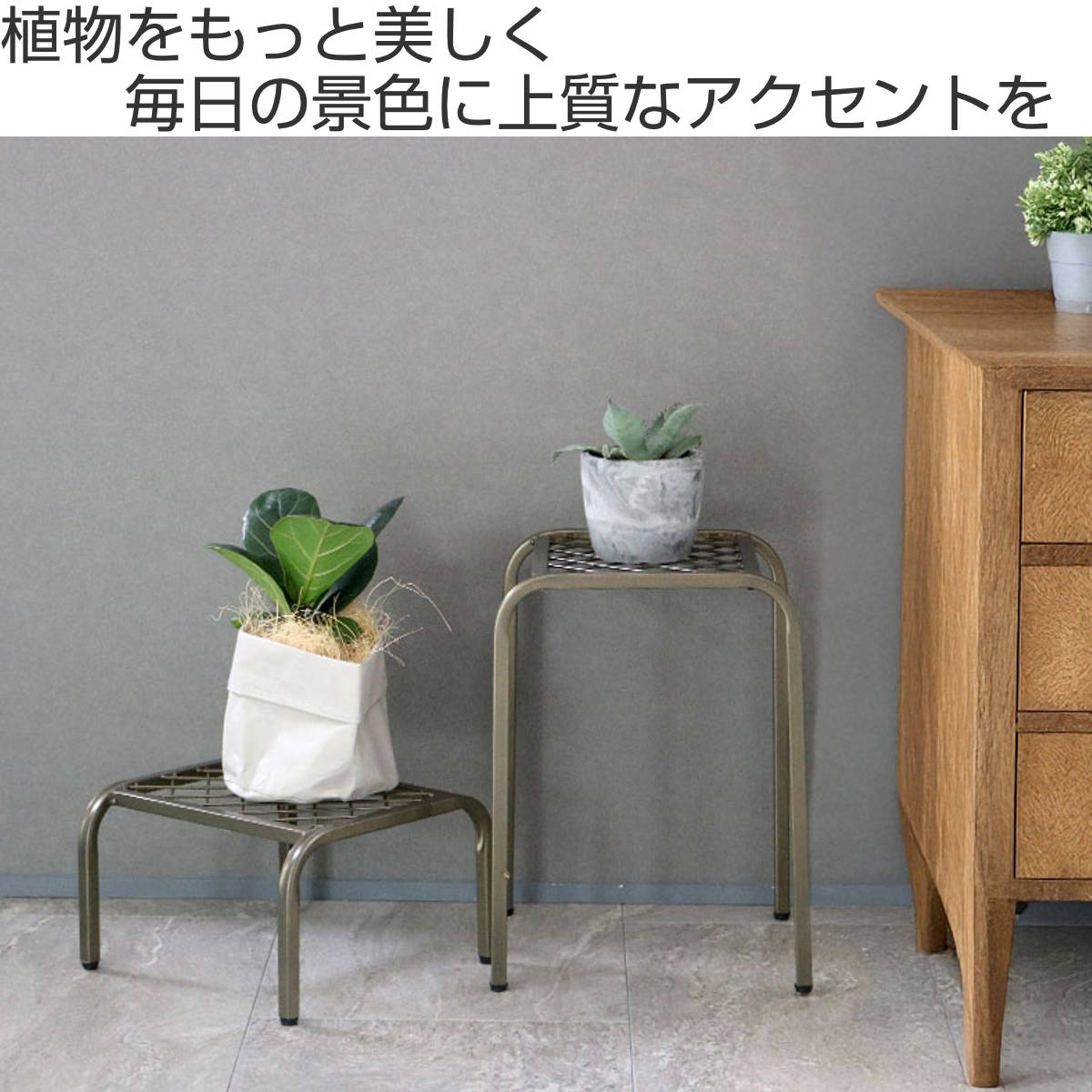 花台 アイアン プランタースタンド TWILL ツイル ローサイズ
