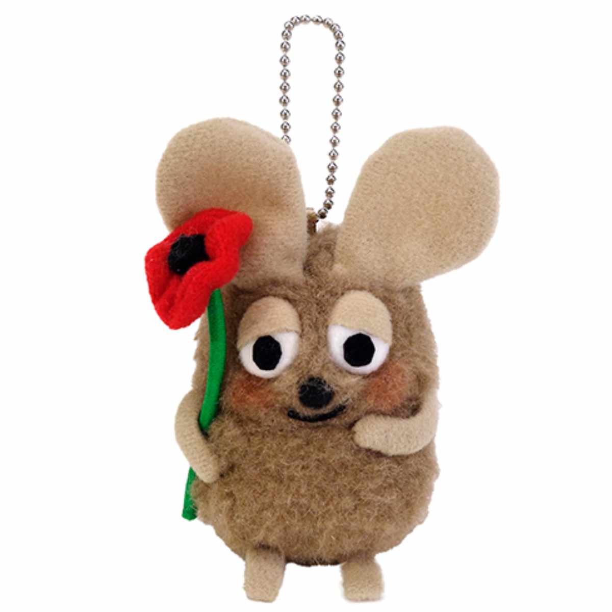 ぬいぐるみ マスコット キーホルダーふかふか フレデリック はにかみ ( マスコットキーホルダー ヌイグルミ ふわふわ 雑貨 プレゼント ギフト かわいい )