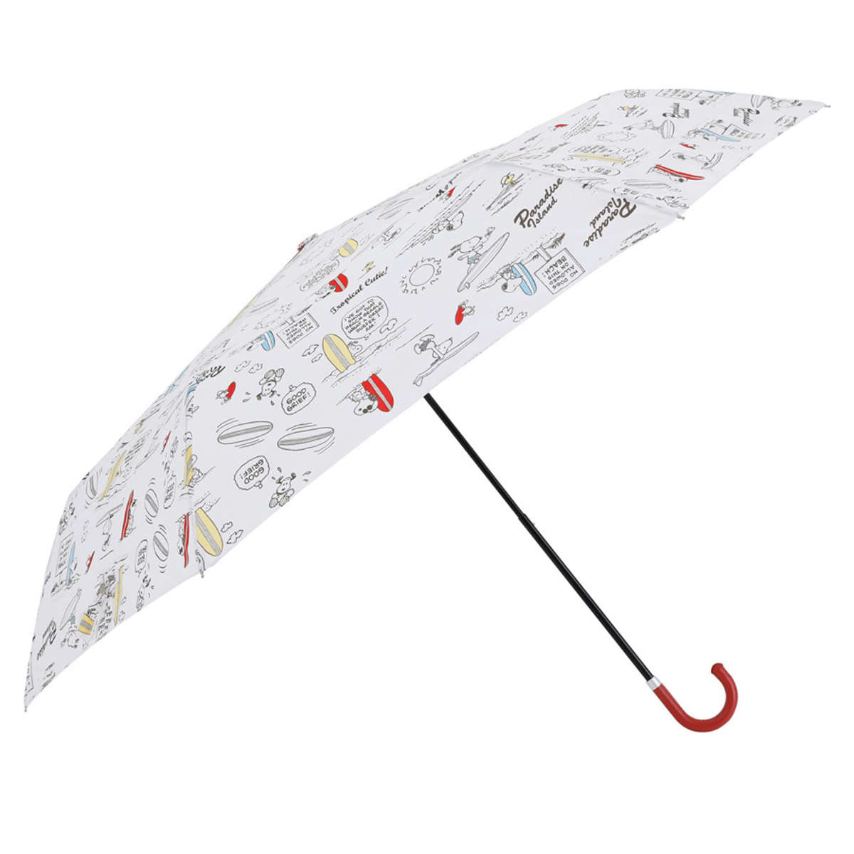 折りたたみ傘 雨晴兼用 ピーナッツ スヌーピー 55cm 手開き式