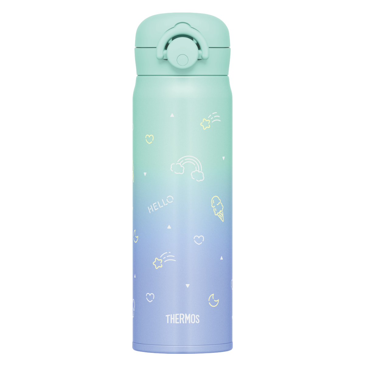 ドリンクボトルカバー 水色 500ml対応 THERMOS（サーモス） 水筒 500ml 真空断熱ケータイマグ 直飲み JNR