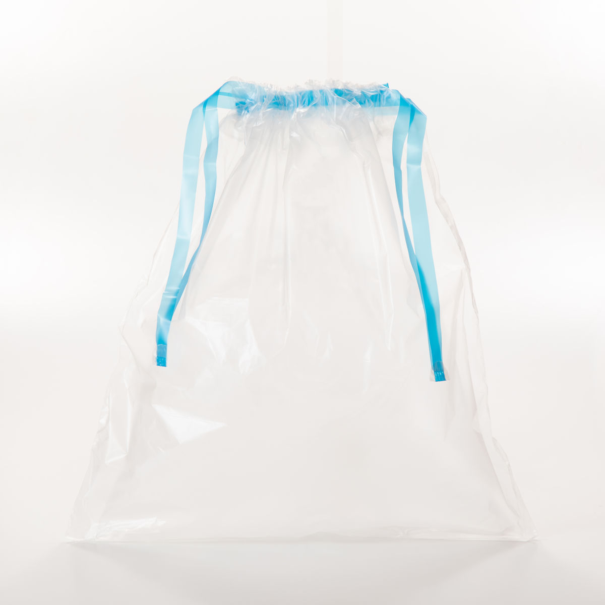 ポリ袋 巾着 15L 10枚入り 半透明 買い物袋 収納袋 ゴミ袋 （ ごみ袋