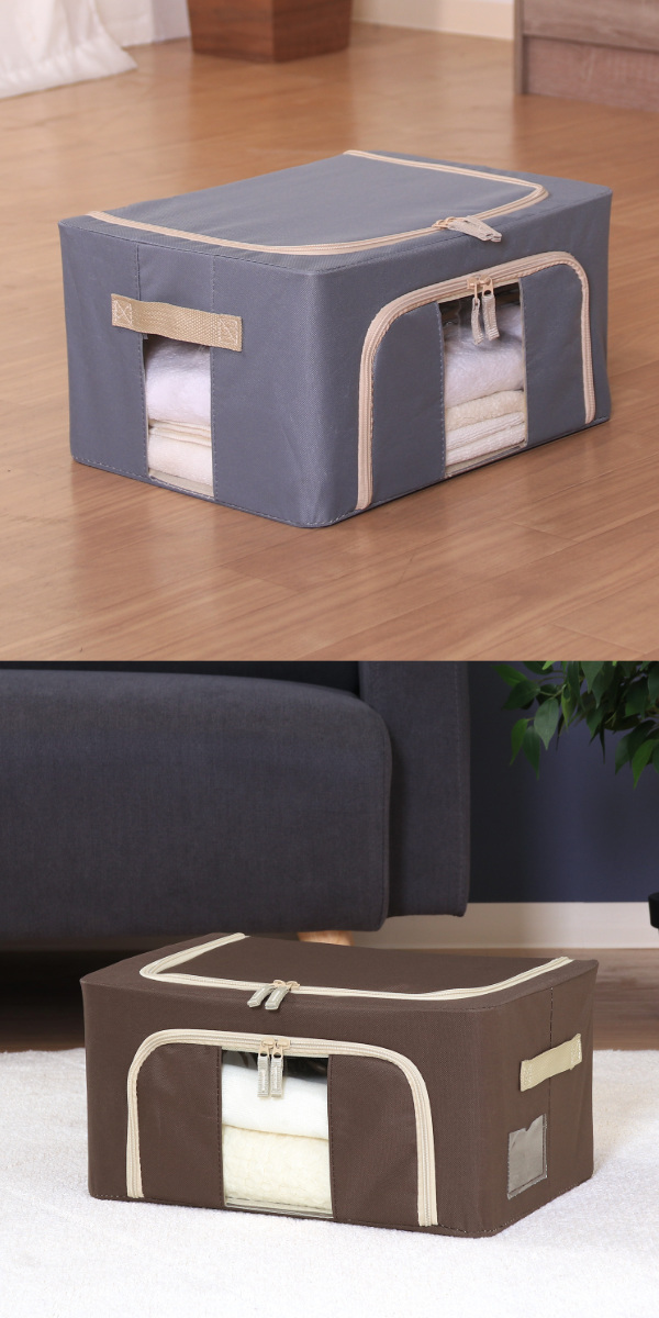 不二貿易（Fuji Boeki） 収納ボックス 22L 窓付き 積み重ね収納