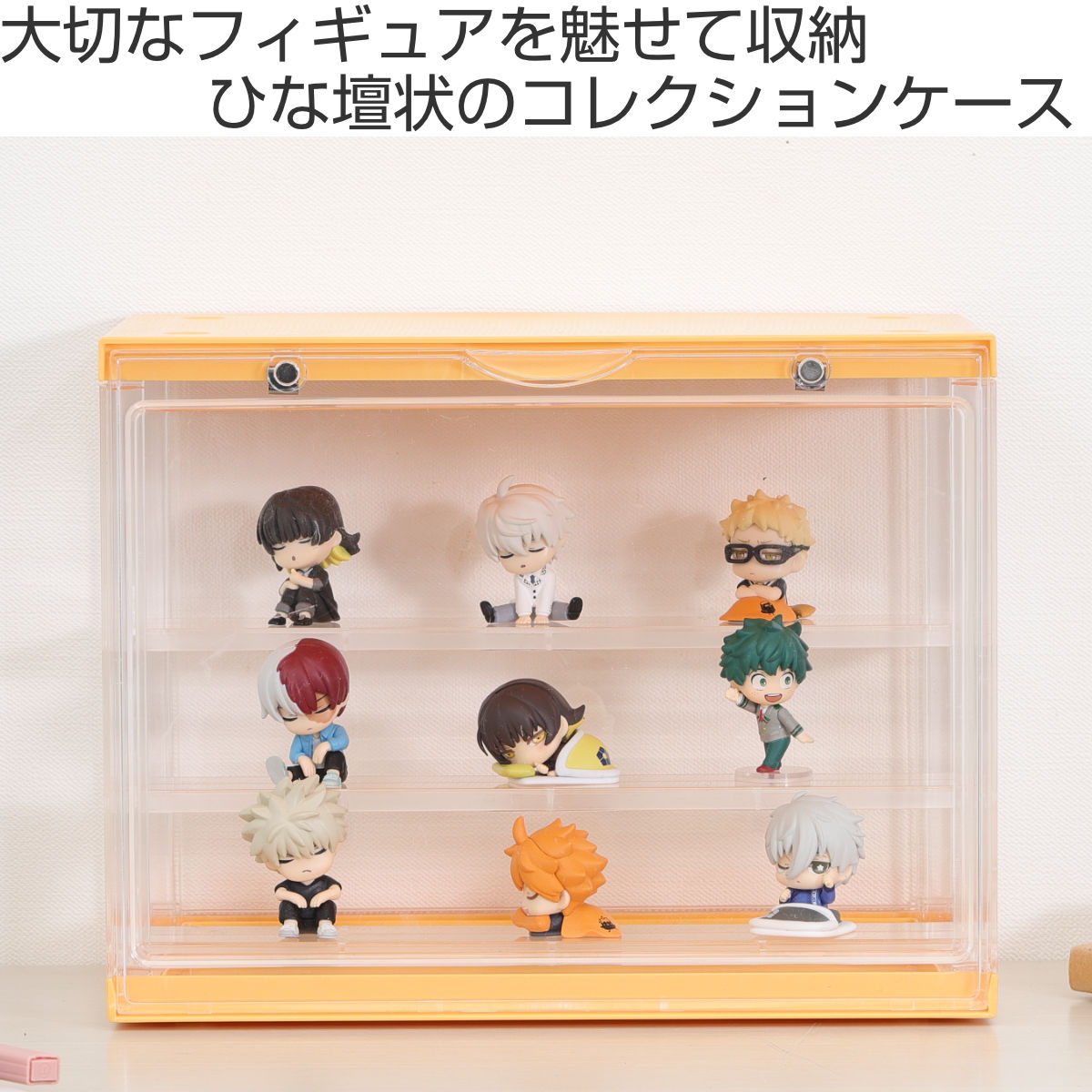不二貿易（Fuji Boeki） 収納ケース コレクションケース hina 扉付き
