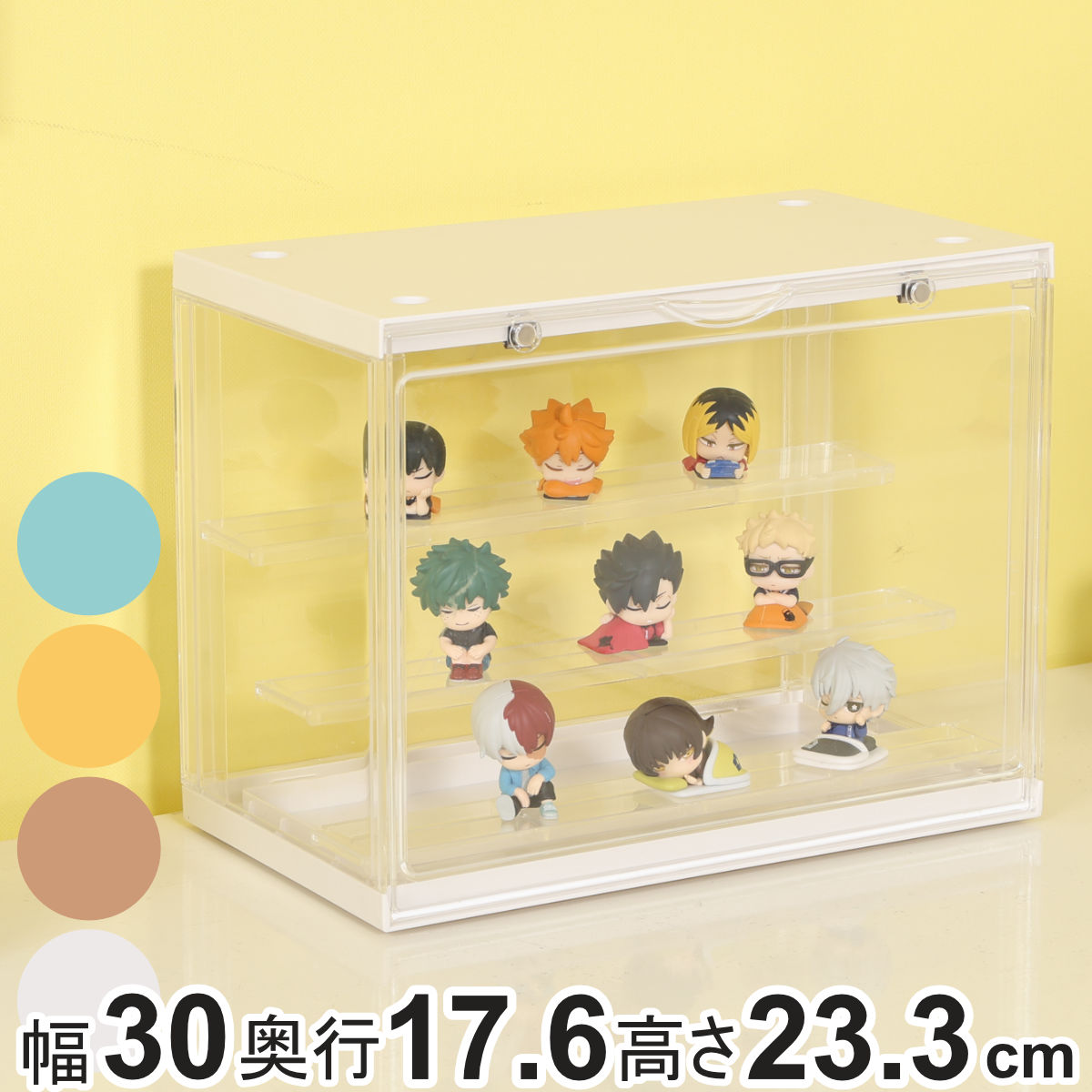 コレクションケース 45×15cm 置き掛け両用 クリア フィギュア L402