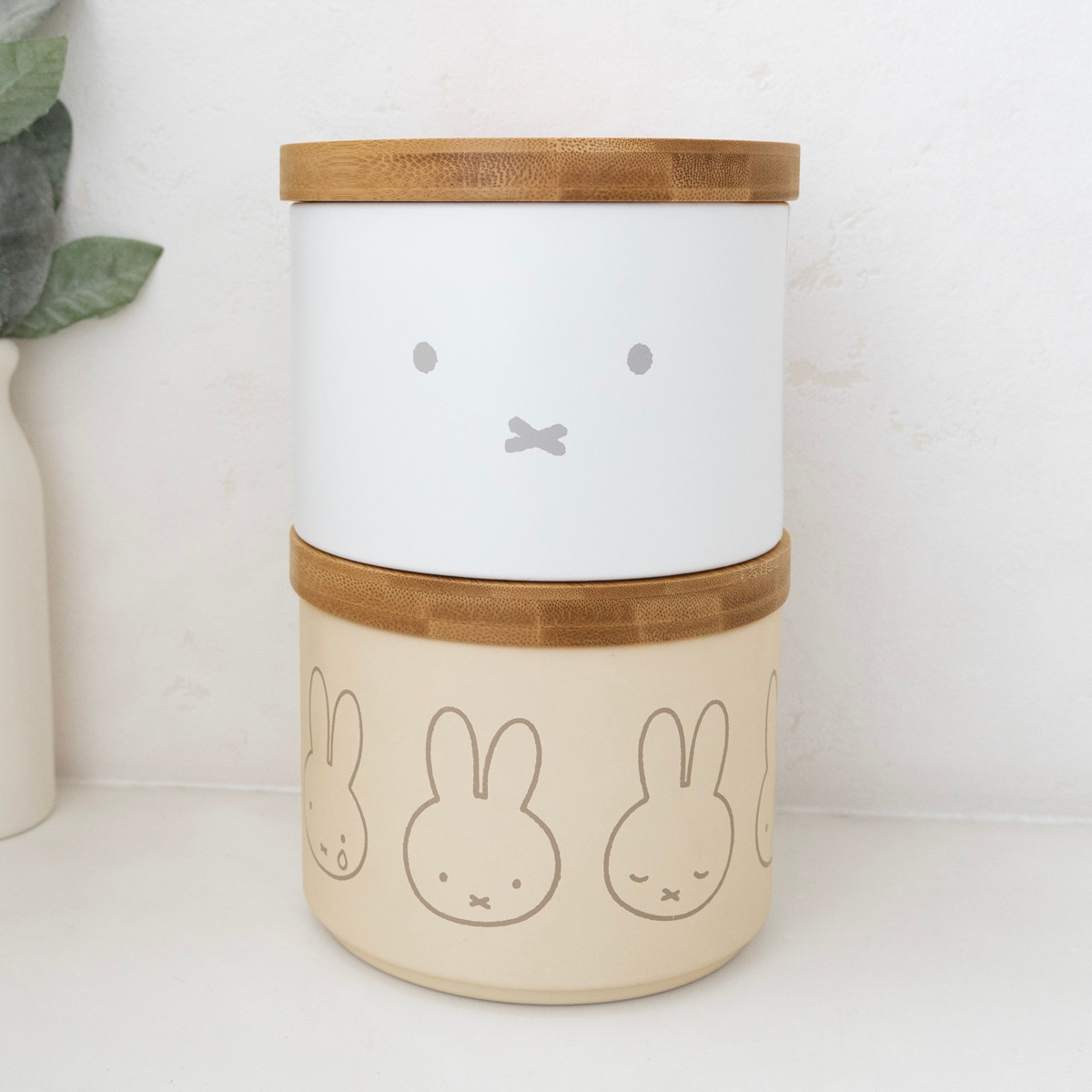オカトー 保存容器 900ml miffy バンブー フタ付き キャニスター