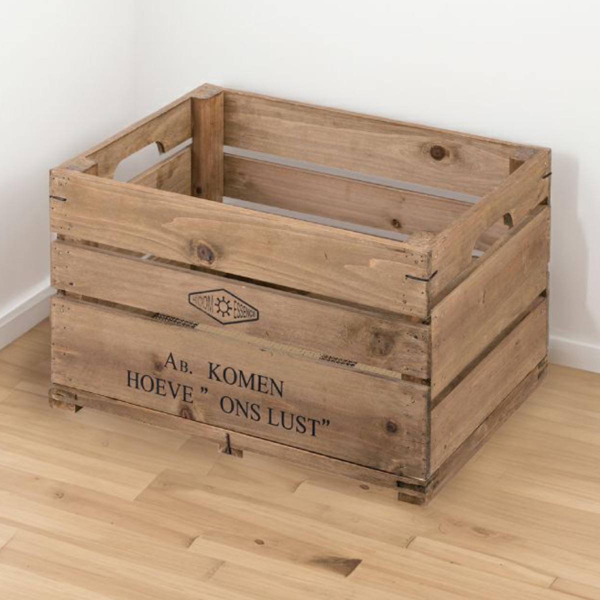 東谷 収納ボックス ウッドボックス レギュラーサイズ 木製 持ち手付き