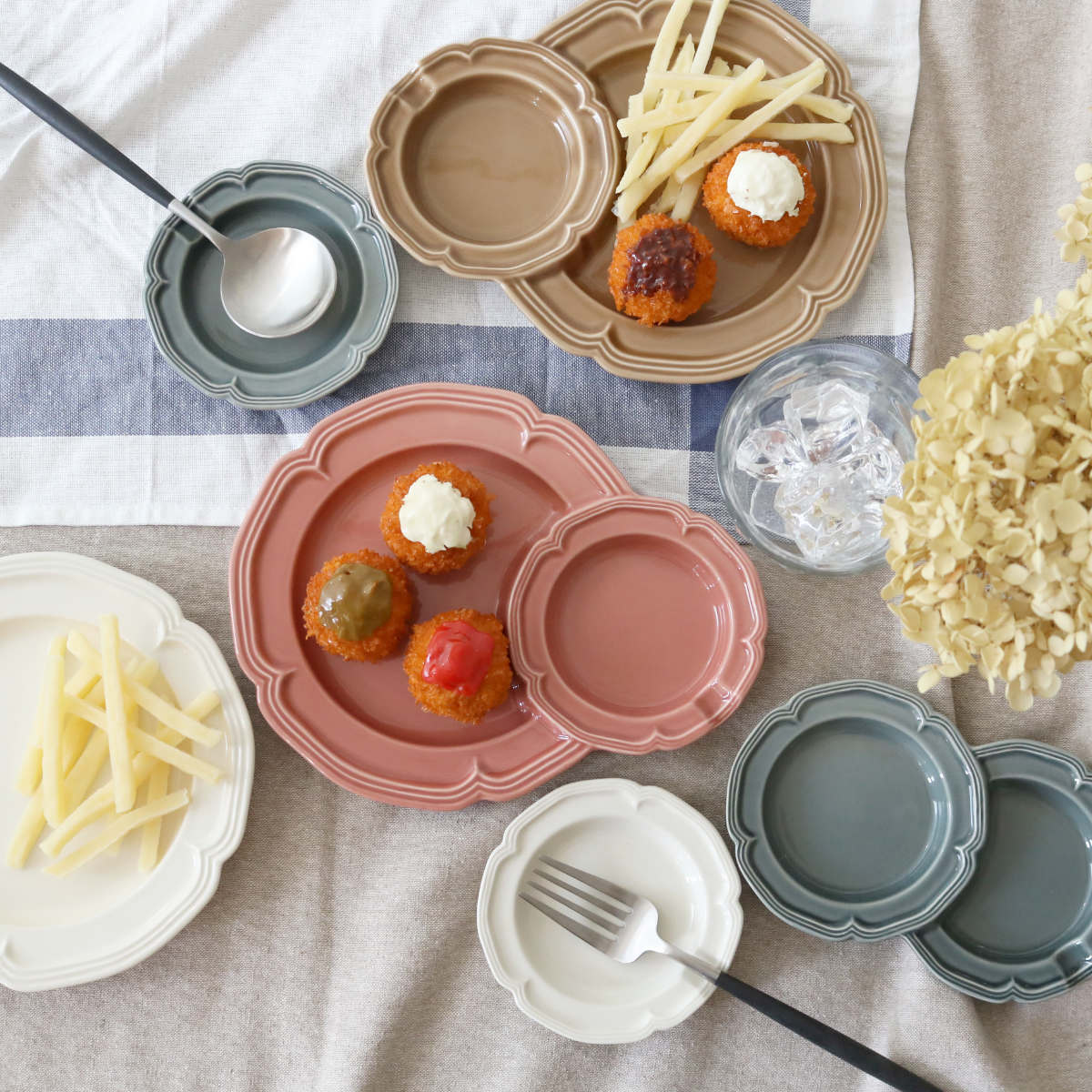 プレート ソレイユ ダブル 皿 （ お皿 おしゃれ 磁 瀬戸焼 電子レンジ