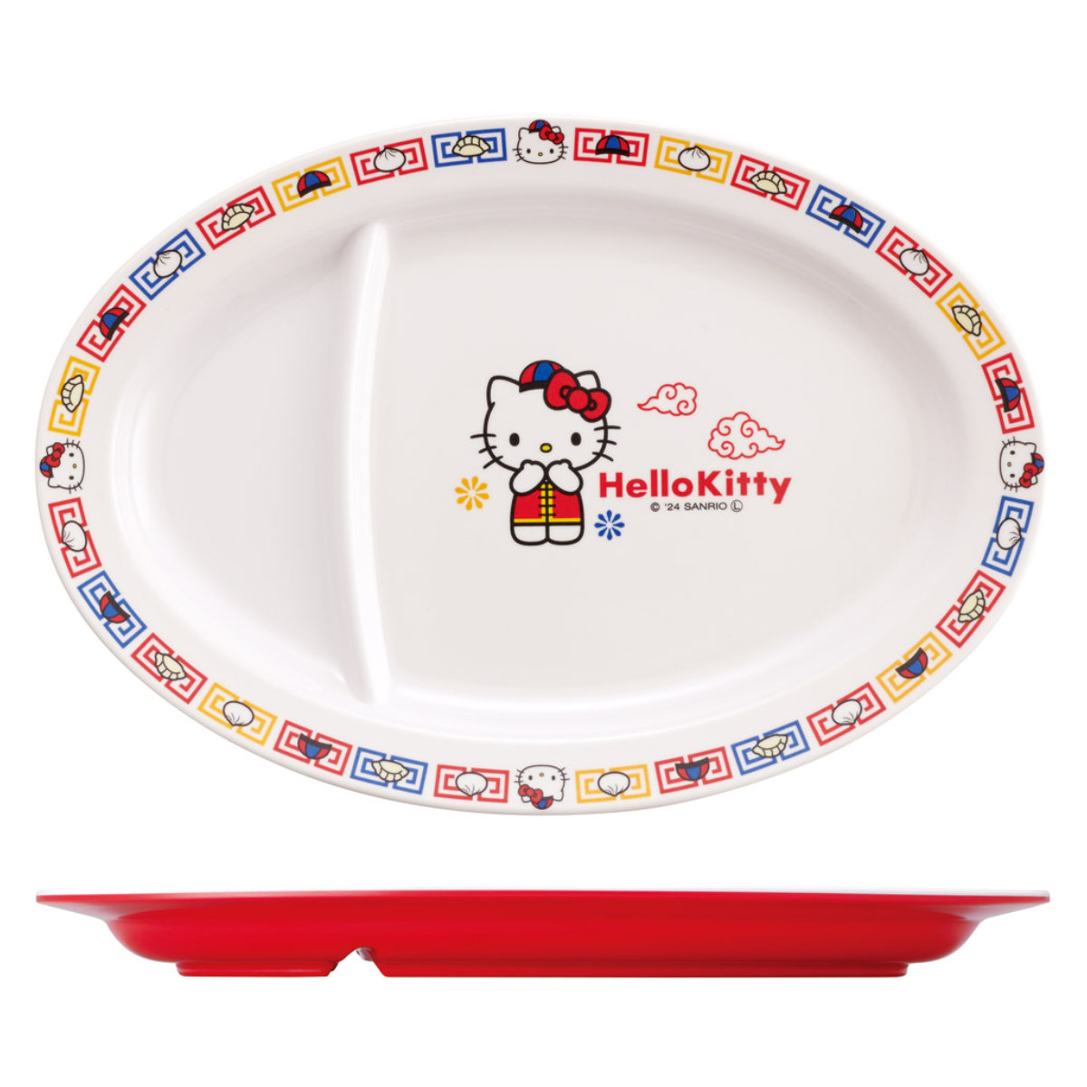 スケーター メラミン ギョーザ皿 ハローキティ （ 食洗機対応 キティ