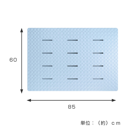 バスマット ラバースノコ アクアムーブ ( 風...の詳細画像1