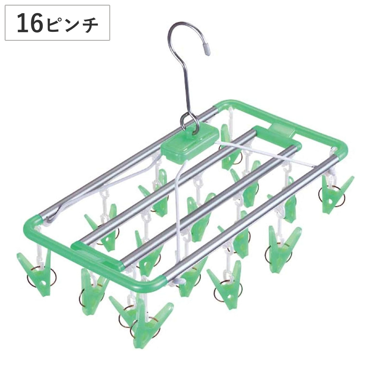 洗濯ハンガー アルモア 角ハンガーピンチ16個付 （ 物干しハンガー 洗濯物干し 洗濯用品 室内干し 洗濯 ピンチ 洗濯ピンチ ）