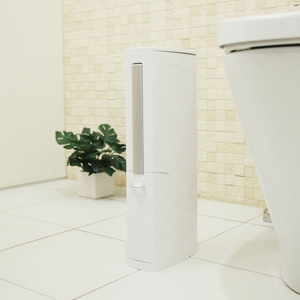 トイレブラシ トイレタワー 年中無休 ゴミ箱 収納 スタンド おしゃれ ケース付き トイレ掃除 ポット トイレ用ブラシ