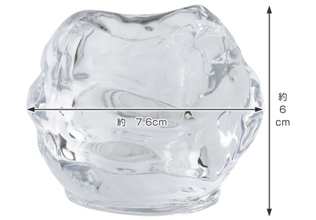 カメヤマキャンドル キャンドルホルダー ロックアイス ガラス製