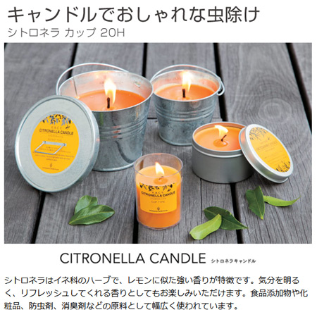 カメヤマキャンドル 虫よけキャンドル シトロネラ カップ型 柑橘系の