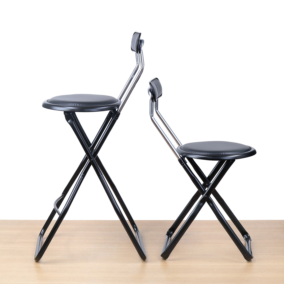 ルネセイコウ 折りたたみ椅子 座面高44cm キャプテンチェア ミドル