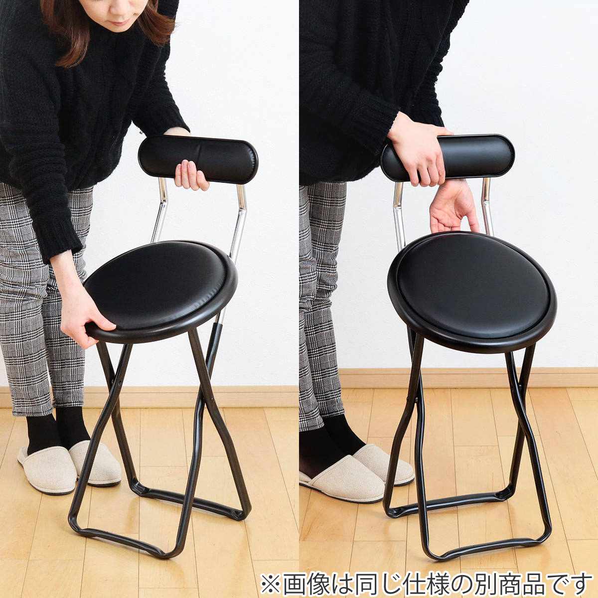 ルネセイコウ 日本製 メッシュチェア ブラック 折りたたみチェア 二次流通品 ルネセイコウ 折りたたみ椅子 座面高49cm 標準タイプ Jメッシュチェア