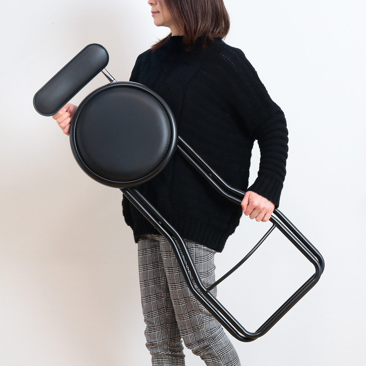 折りたたみ椅子 座面高60cm キャプテンチェア ハイタイプ （ カウンターチェア ハイチェア 折りたたみ チェア 椅子 日本製 ） | ルネセイコウ | 11