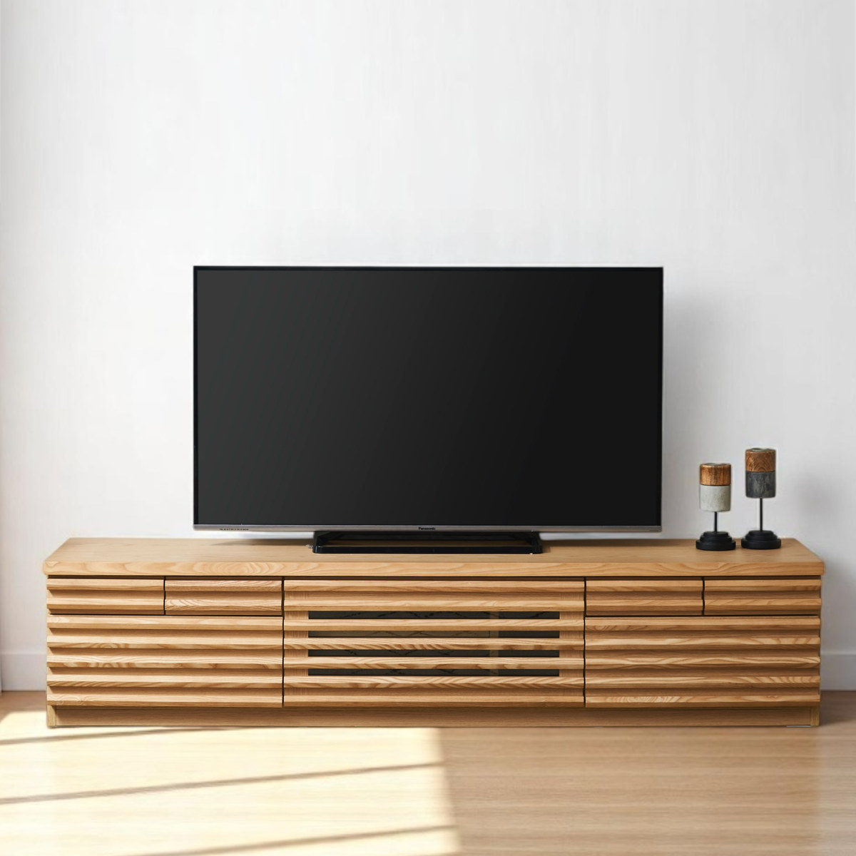 天然木　テレビボード　テレビ台　ローボード　収納 テレビ台 幅180cm ローボード 80型対応 天然木 完成品 （ TV台 テレビ