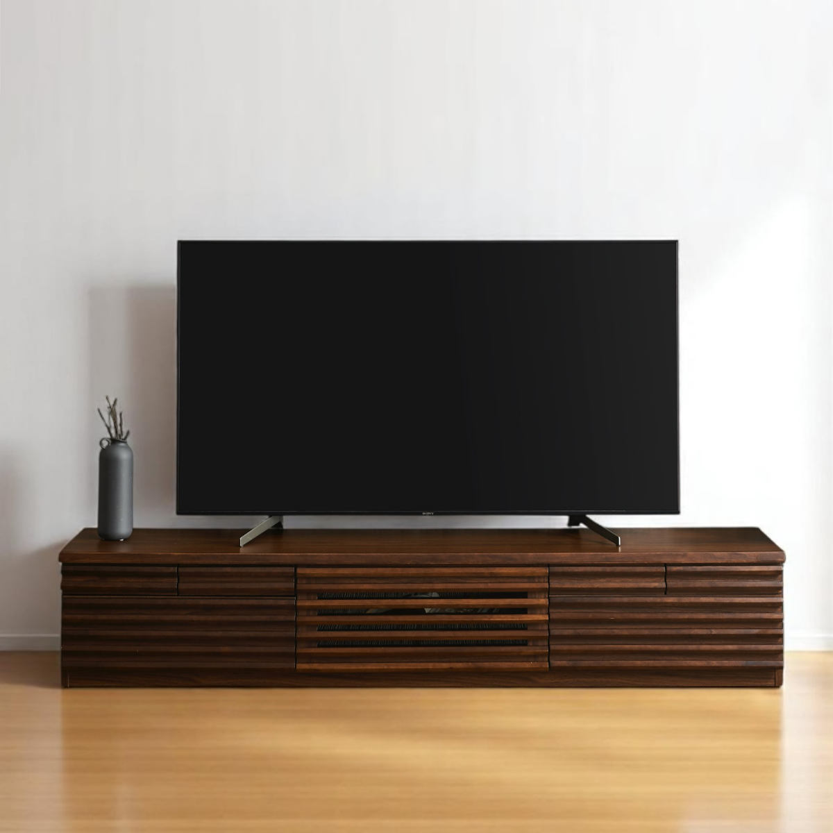 テレビ台 幅200cm ローボード 80型対応 天然木 完成品 （ TV台 テレビ