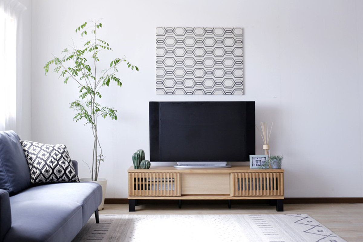 テレビ台 幅150cm 引き戸 60型対応 フルスライドレール 完成品
