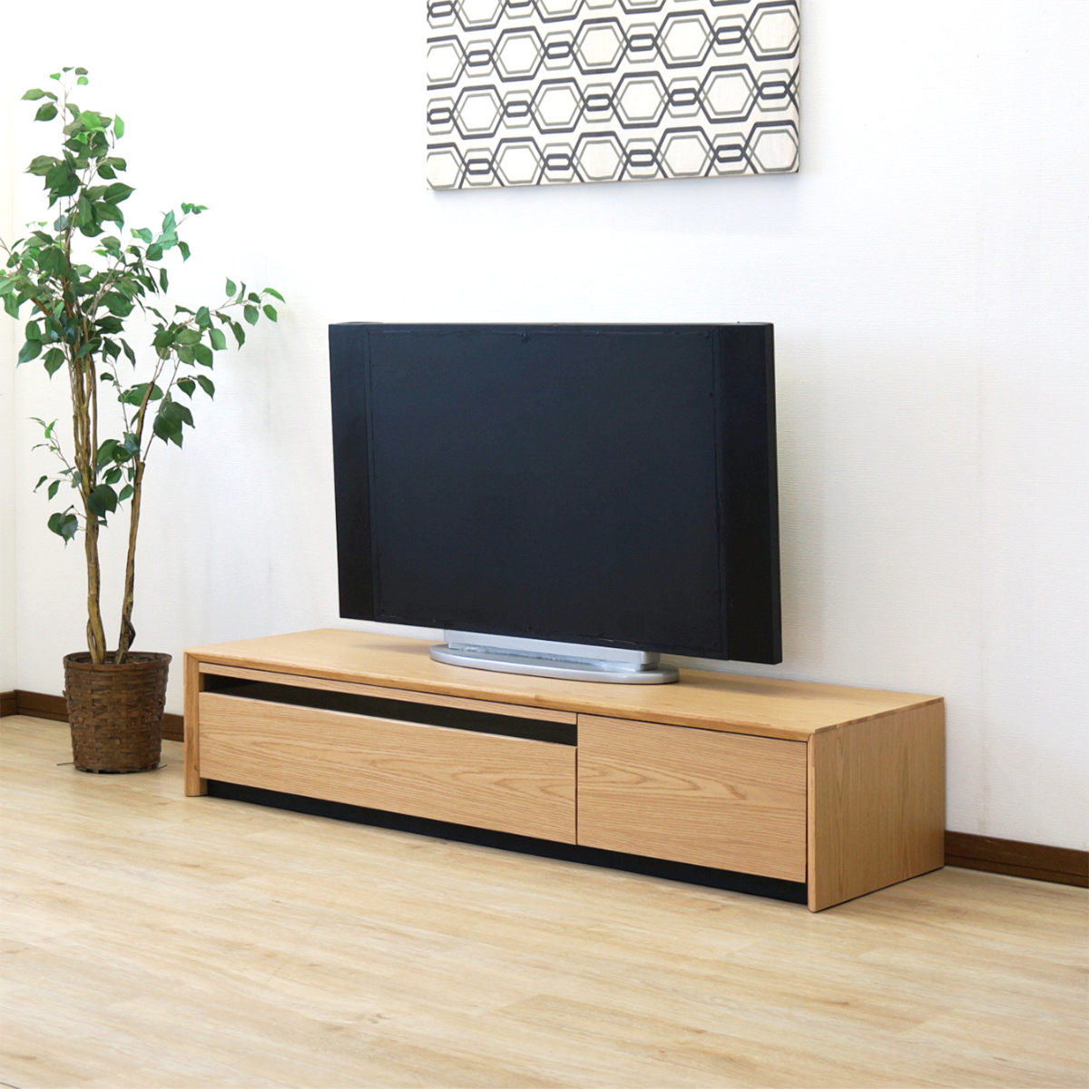 テレビ台 幅120cm 49型対応 引き出し フルスライドレール 完成品