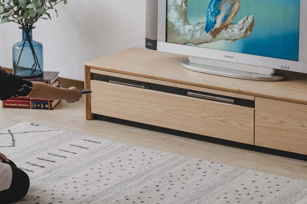 テレビ台 幅120cm 49型対応 引き出し フルスライドレール 完成品 