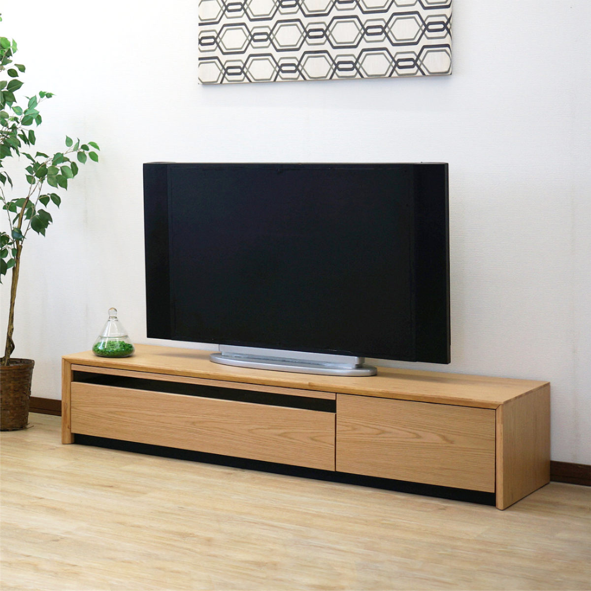 テレビ台 幅150cm 60型対応 引き出し フルスライドレール 完成品