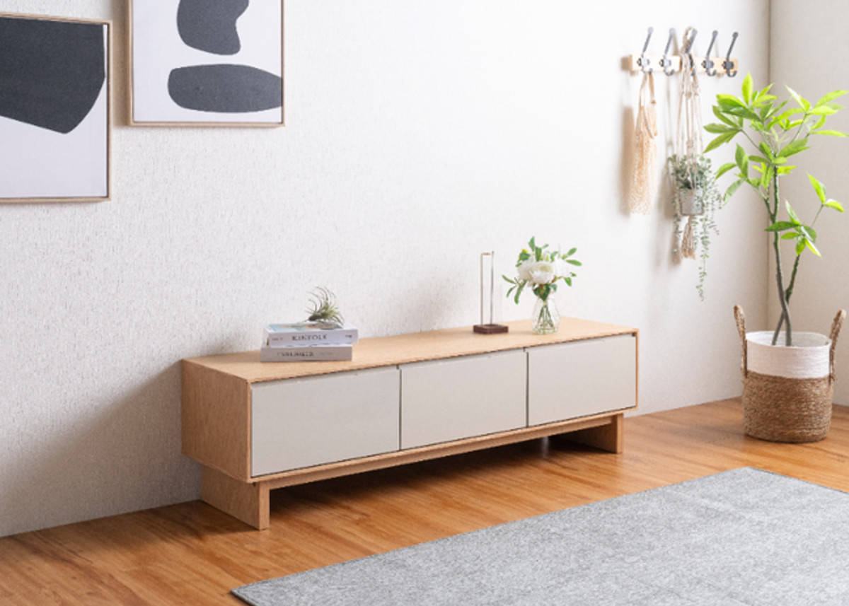 テレビ台 幅150cm 脚付き フルスライドレール 天然木 完成品