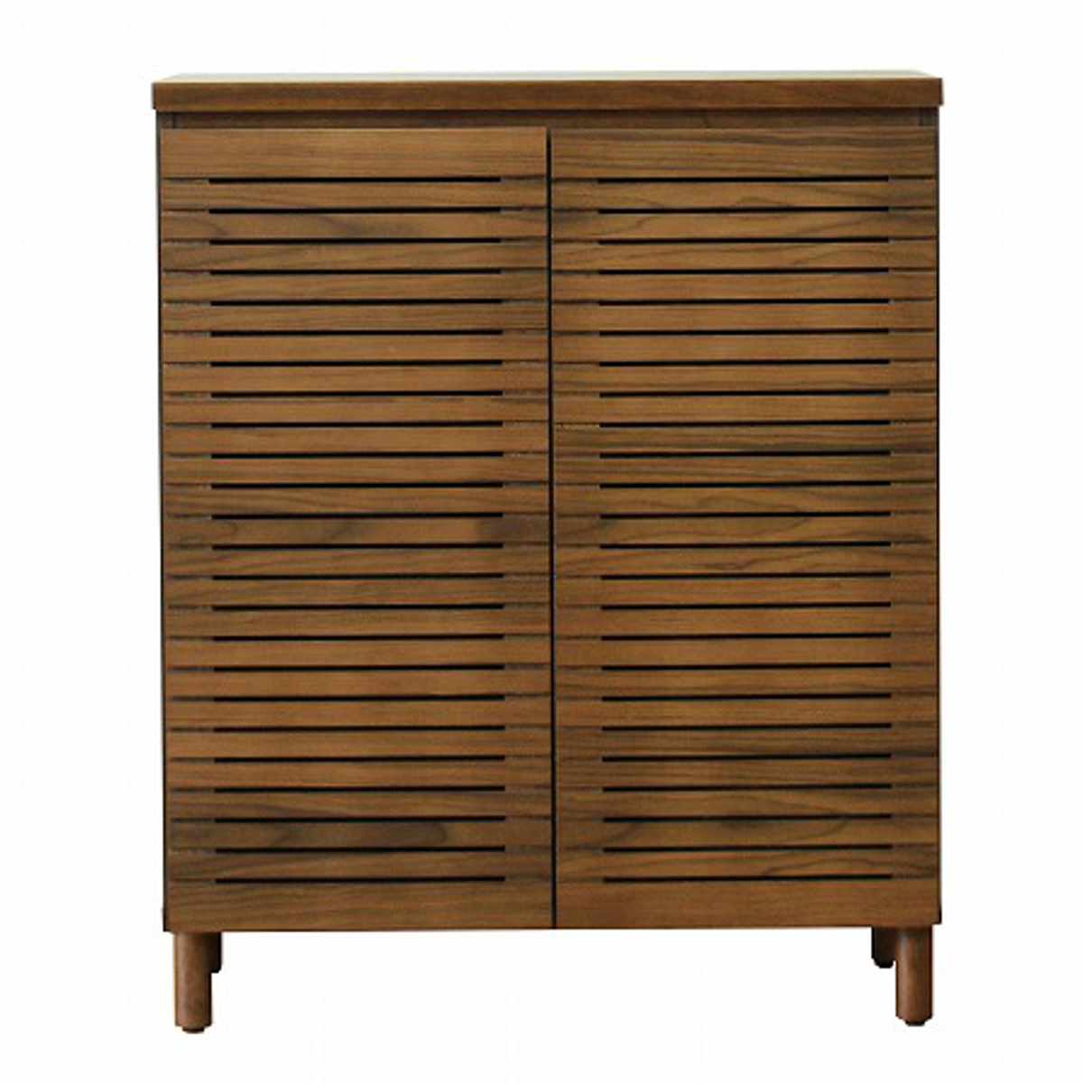 シューズキャビネット ロータイプ 幅80cm 約15足収納 天然木 完成品