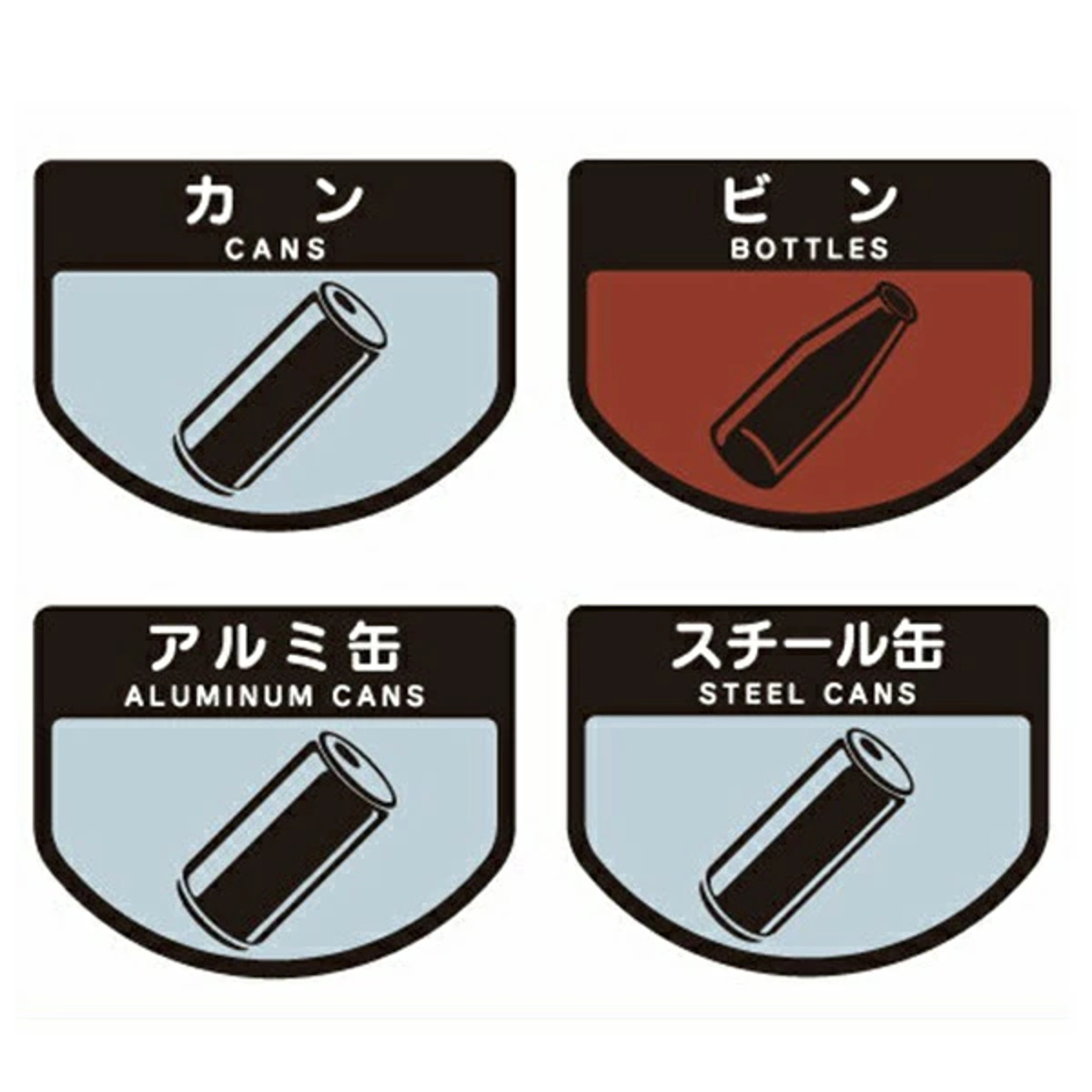 山崎産業 分別シール A ビン （ 分別表示 ダストボックス