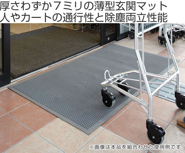 玄関マット 屋外 業務用 本駒 45×45cm ブイステップマット7 ドアマット