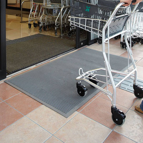 山崎産業 玄関マット 屋外 業務用 本駒 45×45cm ブイステップマット7