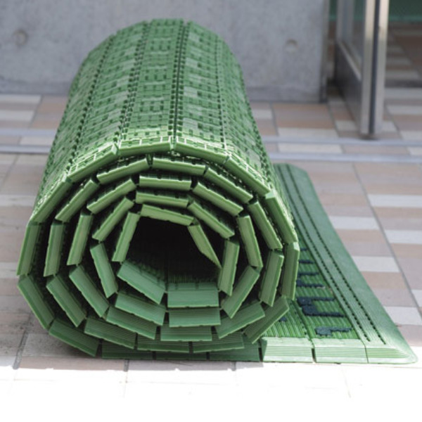 山崎産業 玄関マット 屋外 業務用 本駒 45×45cm エバックニューブラシ