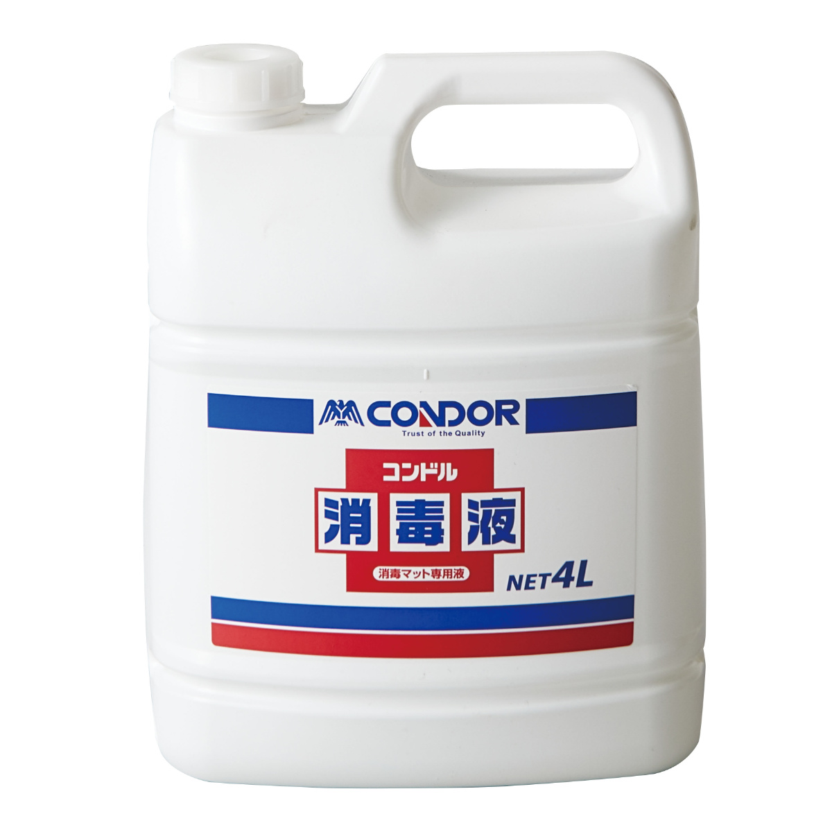 山崎産業 コンドル 消毒マット用消毒液 4L （ 消毒液 ベンザルコニウム 消毒 マット 専用消毒液 床材用品 清掃 衛生用品 ）