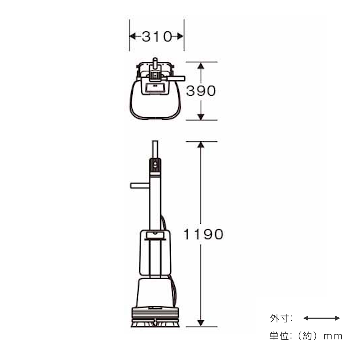 山崎産業 掃除 業務用 コンドル ツーブラシ ポリシャー CPW-6