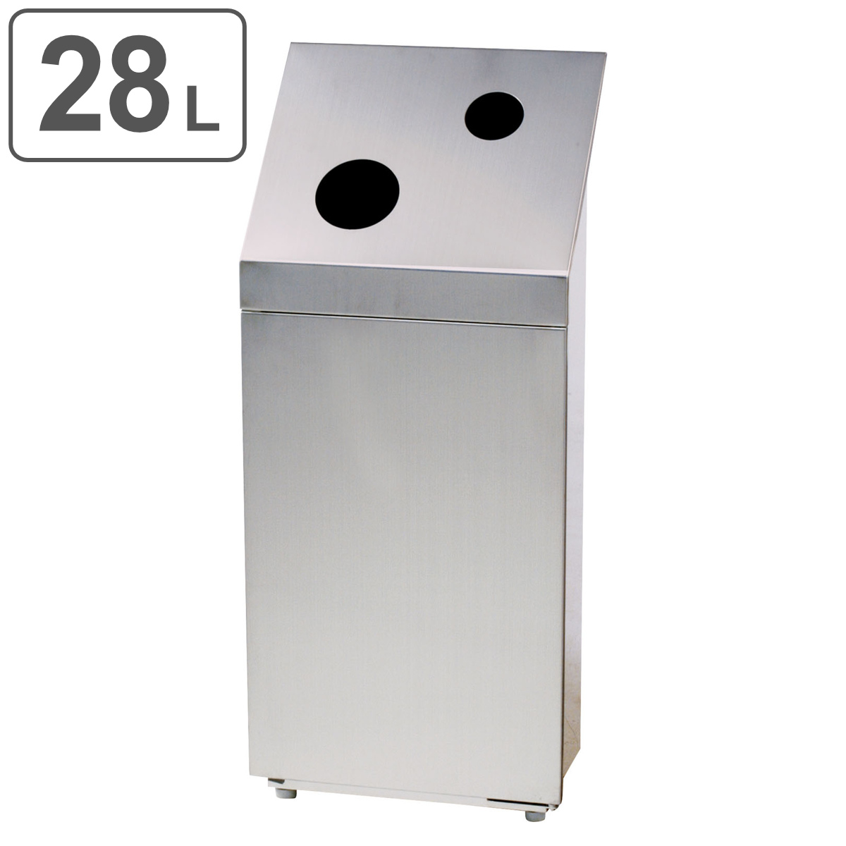 屋内用ゴミ箱 業務用ダストボックス 28L 角穴 一般用 分別