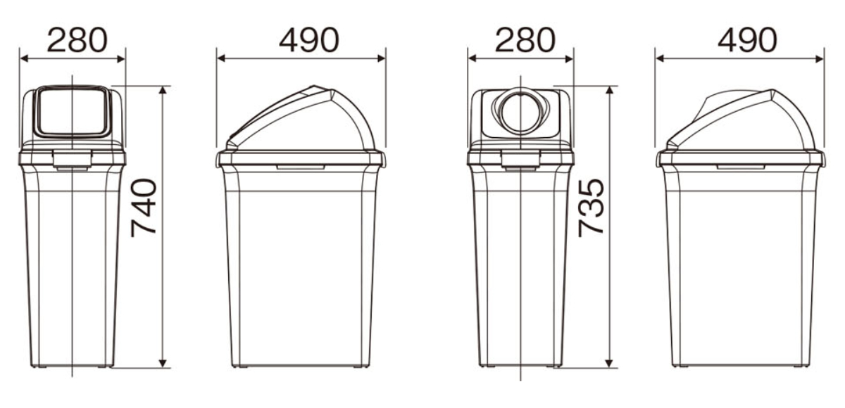 分別ゴミ箱 50L 本体のみ 屋内用 リサイクルトラッシュECO-50