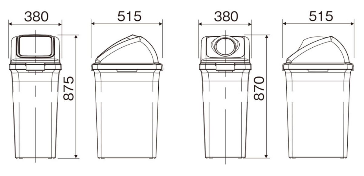 分別ゴミ箱 90L 本体のみ 屋内用 リサイクルトラッシュECO-90