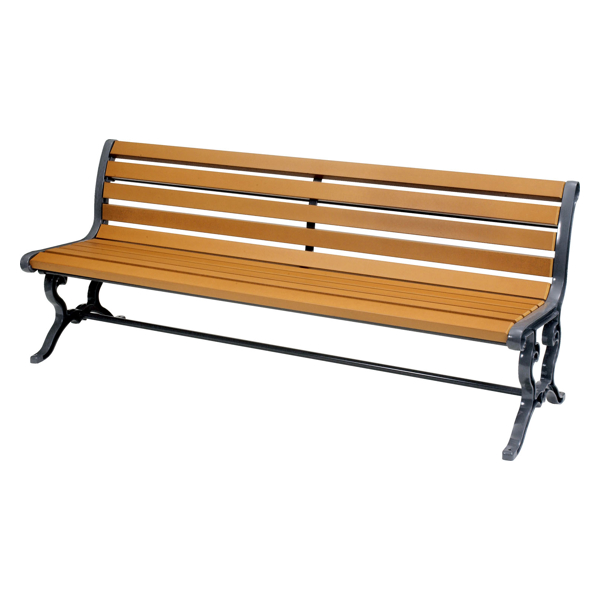 山崎産業 屋内外対応ベンチ 背付肘なし 幅180×奥行59×高さ72.9cm YB