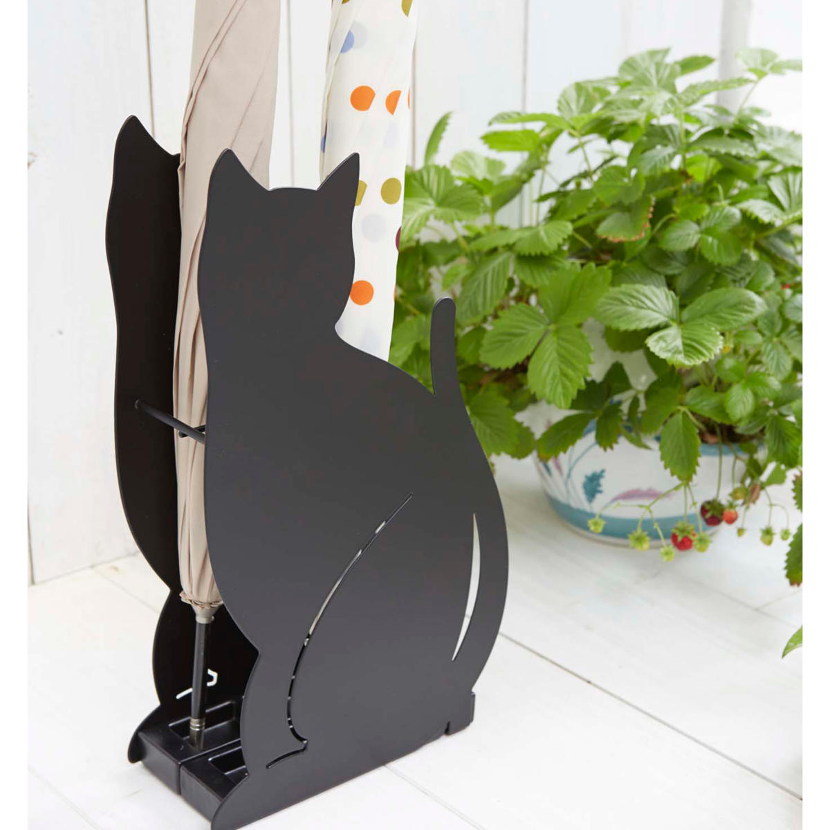 山崎実業 かさたて ネコ （ 4903208023580 傘立て アンブレラスタンド