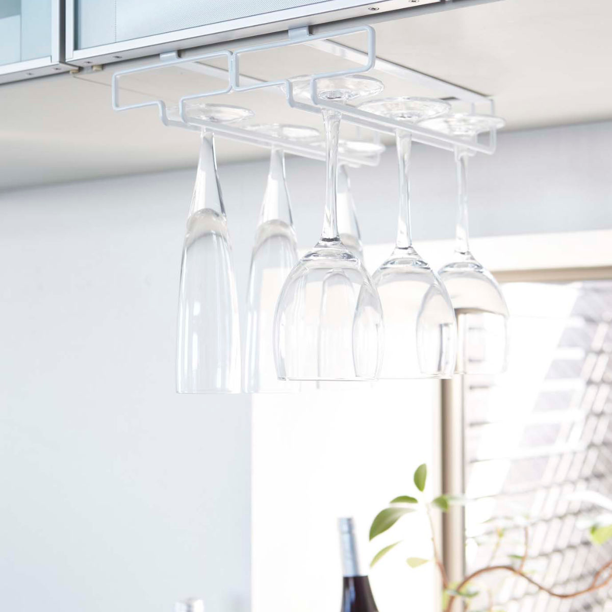 tower 山崎実業 戸棚下ワイングラスハンガー タワー ダブル