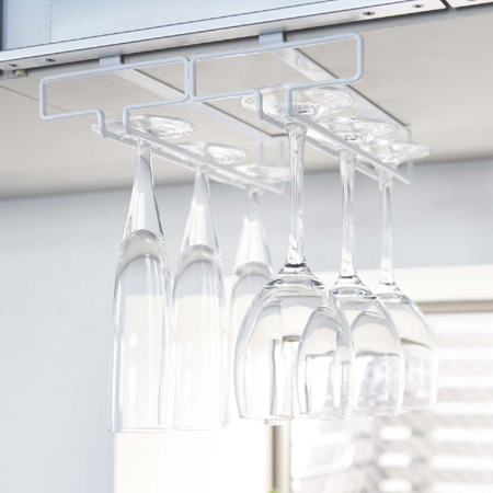 tower 山崎実業 戸棚下ワイングラスハンガー タワー ダブル