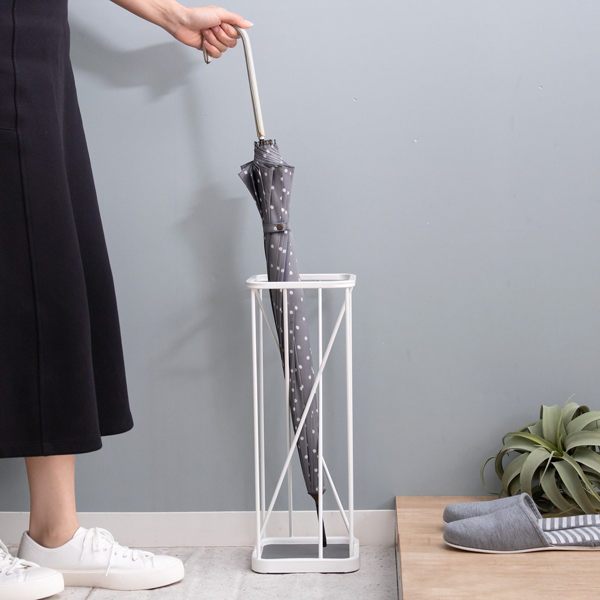 山崎実業 傘立て ナインスクエア 省スペース コンパクト （ アンブレラ