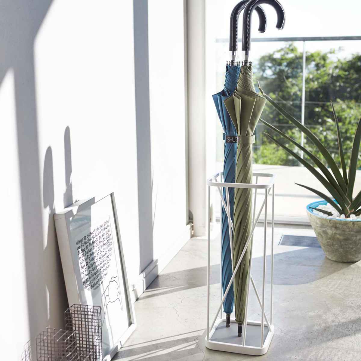 山崎実業 傘立て ナインスクエア 省スペース コンパクト （ アンブレラ