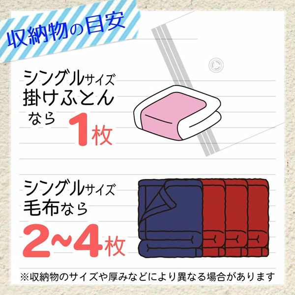 LEC（レック） 布団圧縮袋 防ダニ シングルふとん用圧縮袋 M 2枚入