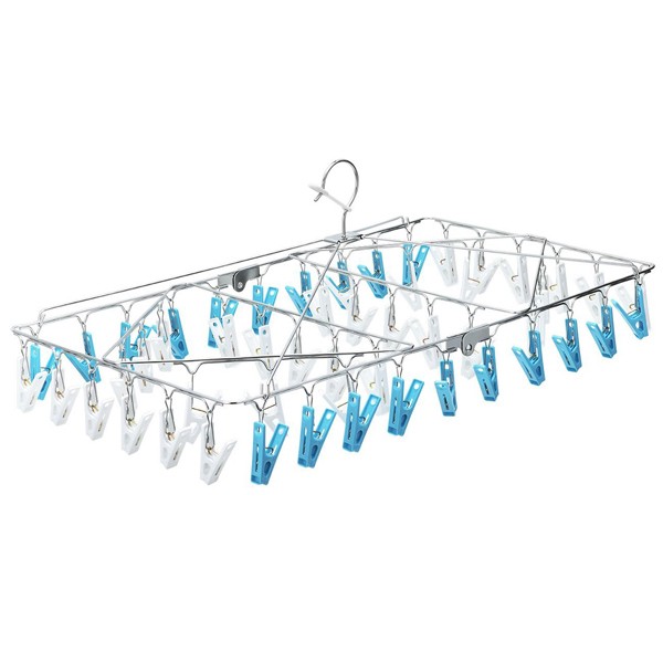 ステンレスハンガー　まとめ売り ステンレスハンガー 角ハンガー 54ピンチ 洗濯ハンガー