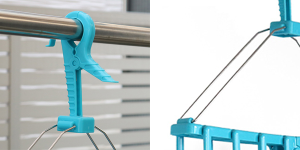 洗濯ハンガー 新機能折りたたみ8連ハンガー スライド （ 物干し