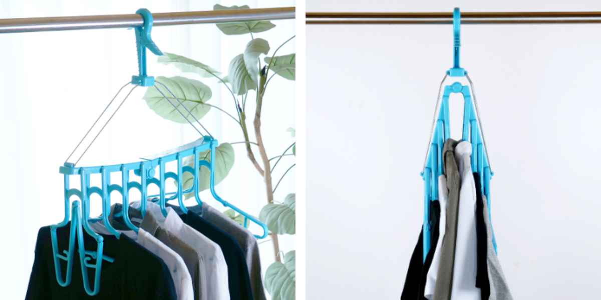 洗濯ハンガー 8連 新機能・たためる8連ハンガー （ 連結ハンガー 洗濯