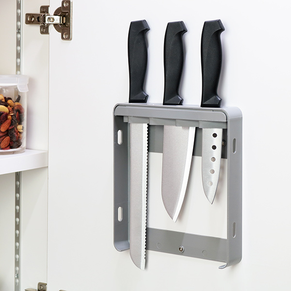 包丁スタンド 5本用 シンク下扉用 スリム 包丁差し （ シンク下 収納