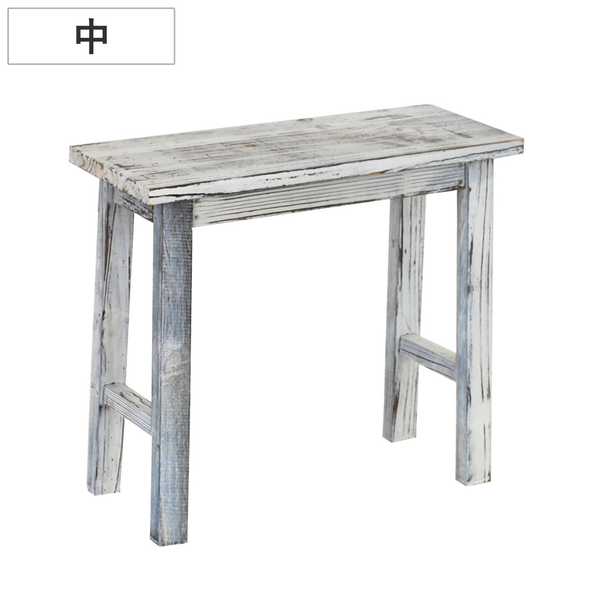 花台 ホワイトスツール風花台 中 （ プランター台 フラワーラック 飾り台 プランターラック フラワー スタンド 木 スクエア ）